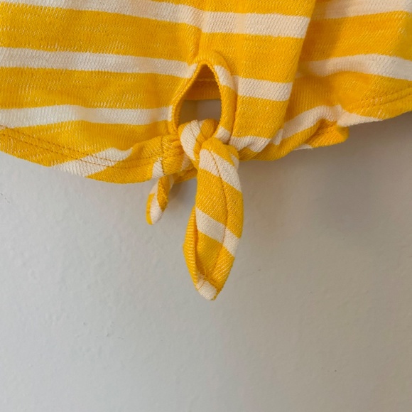 Old Navy yellow striped boating tee - Picture 2 of 5